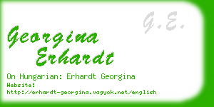 georgina erhardt business card